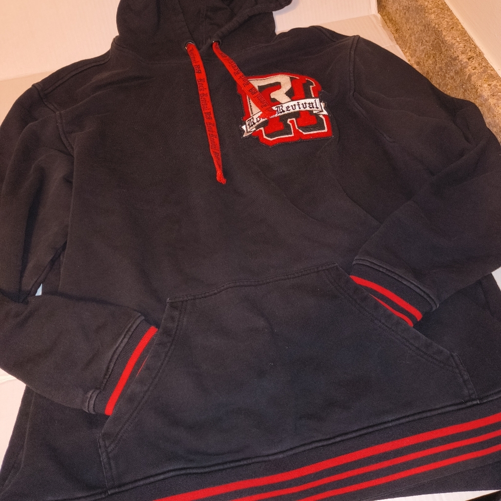 Rock Revival Black and Red Logo Sweatshirt